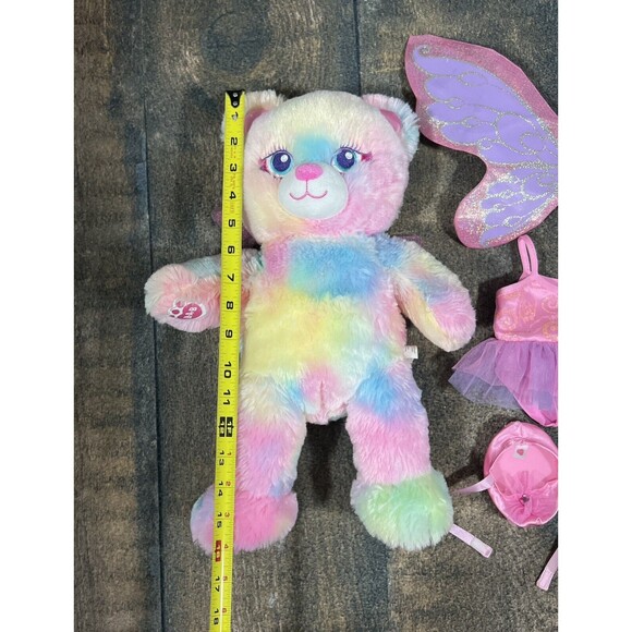 Build A Bear Fairy Friends Pastel Bear, Ballet Leotard & Slippers, Wings, Wand! - Picture 7 of 16